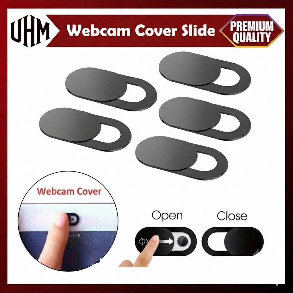 UHM Ultra-Thin Webcam Cover Slide for Laptops, MacBooks & Tablets (Pack of 6)